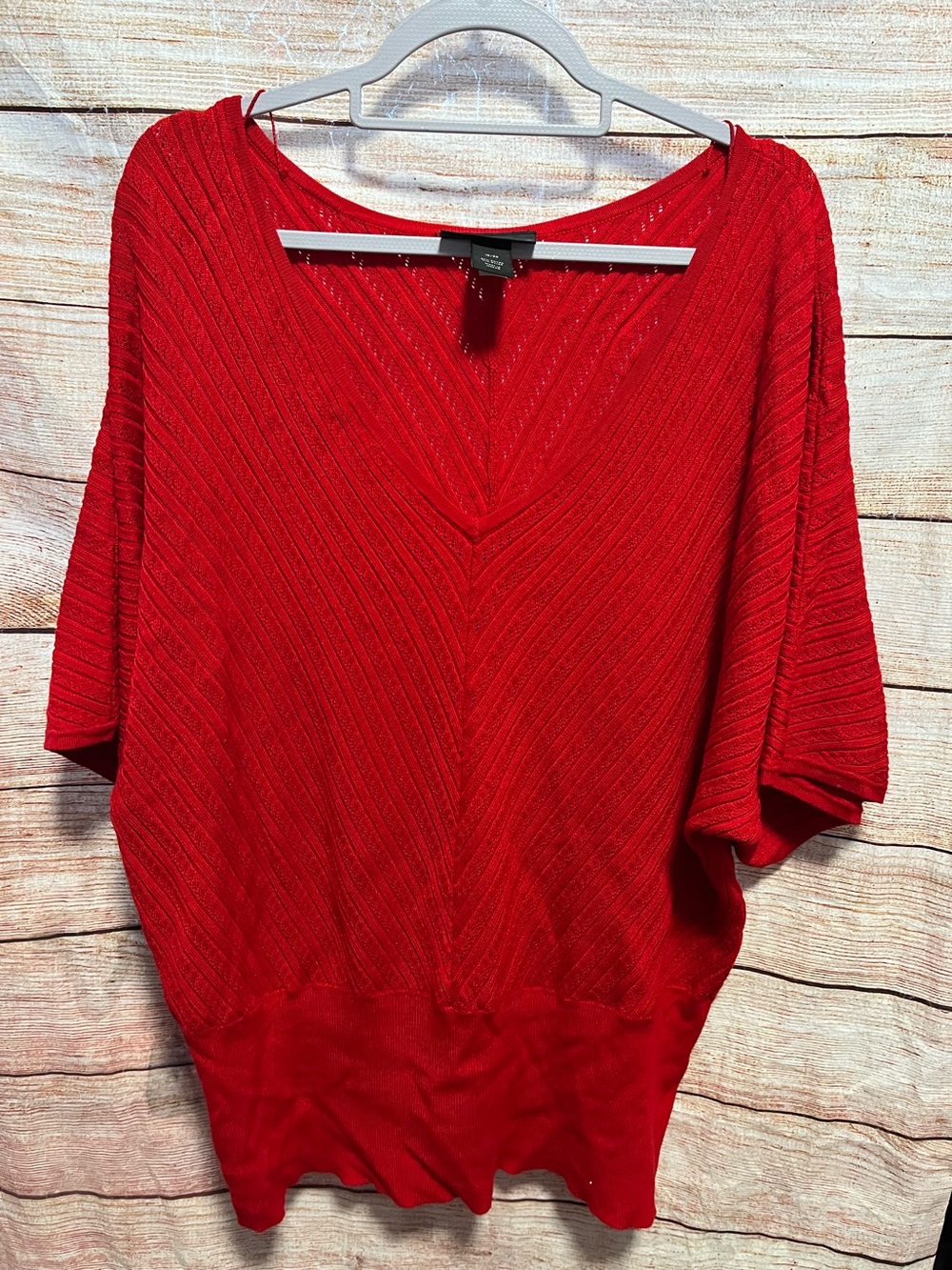 Lane Bryant red short sleeve sweater-Ladies 18/20